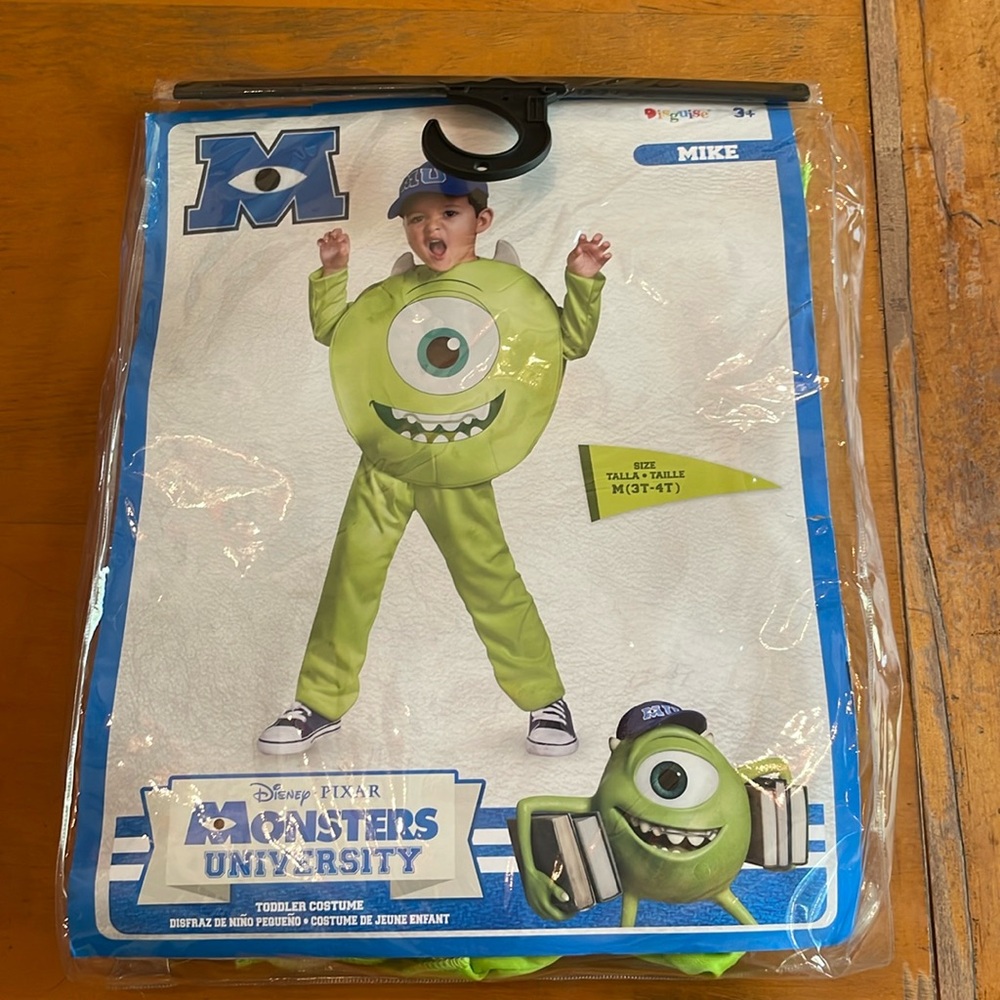 Monsters Inc University Mike costume size 3T-4T